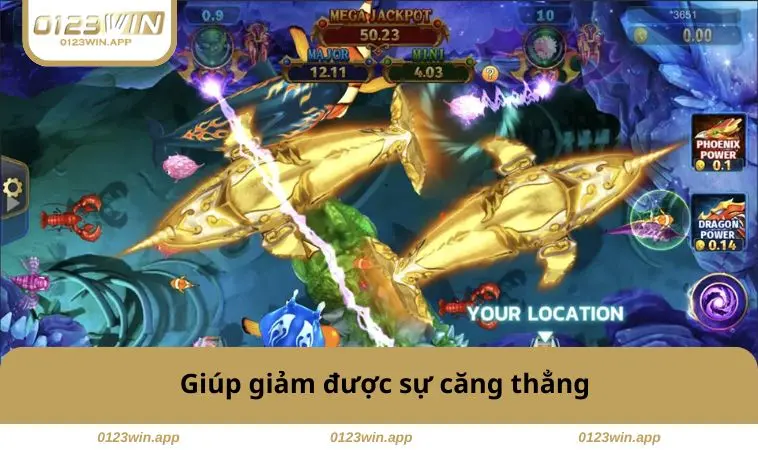 Bắn Cá 0123WIN 3 Giúp giảm được sự căng thẳng