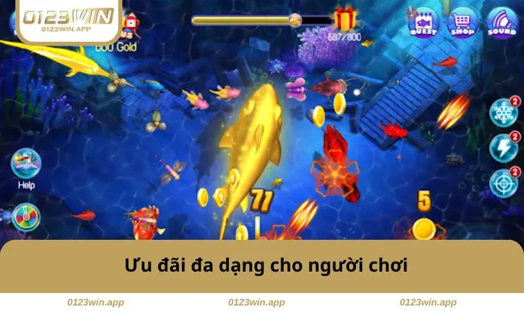 Bắn Cá 0123WIN 2 Ưu đãi đa dạng cho người chơi